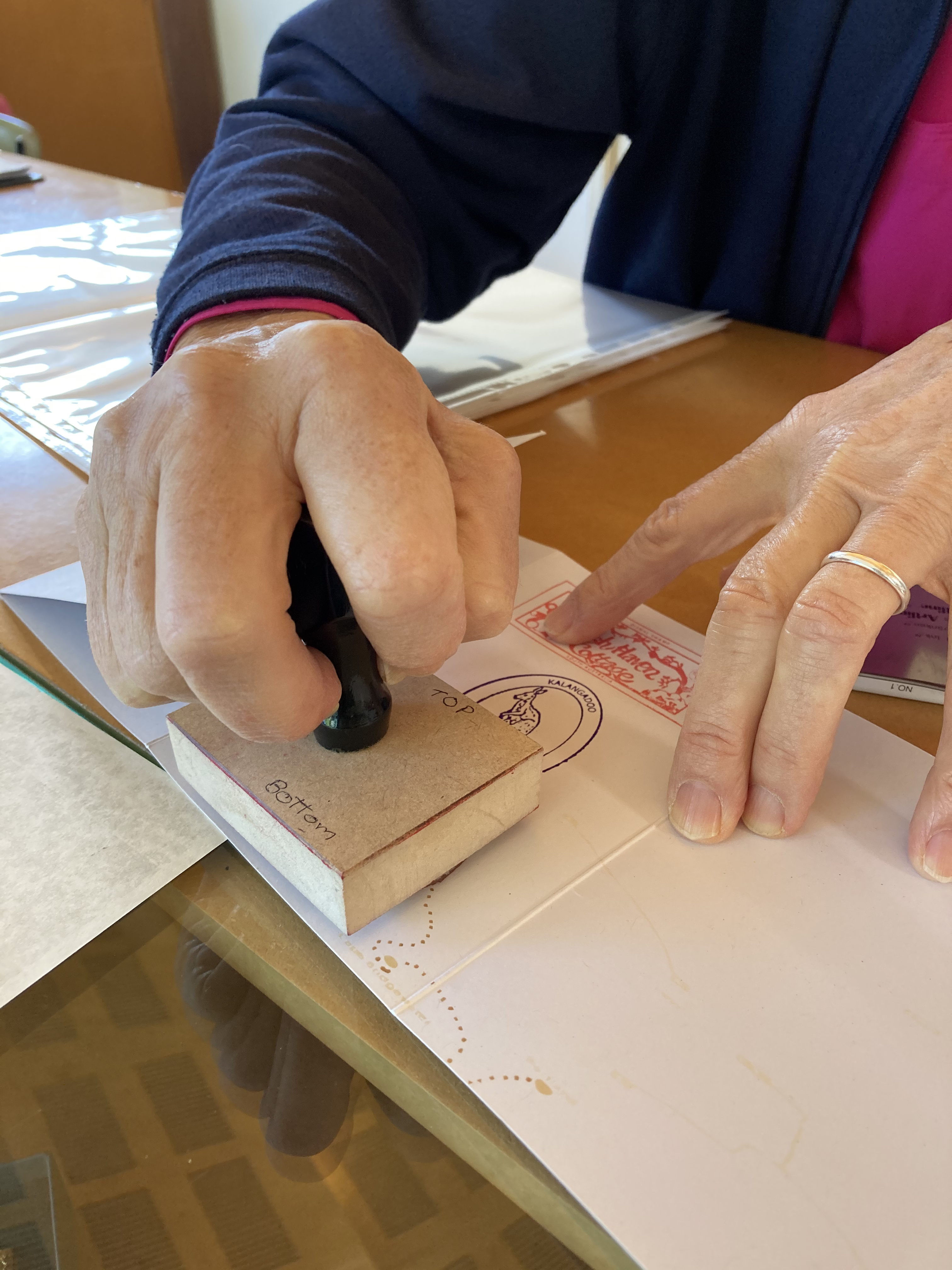 Aussie Camino stamping of the pilgrim passport